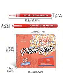 12 Colors Temporary Tattoo Markers, Skin-Friendly Washable Face & Body Painting Kits, Templates & Art Supplies, Fashion Gifts Suitable For Girls, Boys, Adults, Teenagers - Popular Presents For Youths & Children Back To School