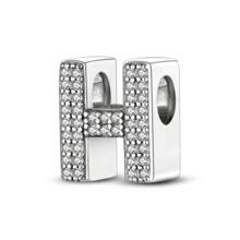 1 pieza Encantos con letra 26 caracteres alfabéticos en 3 estilos diferentes, cuentas de corazón plateadas y doradas, encantos para pulseras, collares, llaveros, cuentas para hacer joyas DIY, regalo único para amigos, familia y pareja
