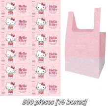 Sanrio Hello Kitty 50 stuks vuilniszakken voor in de auto en op het bureau, leuke, creatieve roze vuilniszakken, wegwerpbare plastic vuilniszakken, draagbare vuilniszakken voor in de auto, geschikt voor op reis en buitengebruik.