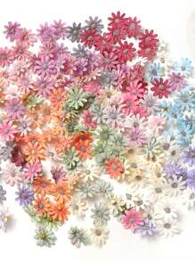 100pcs Artificial Silk Flower Decor Accessories For Headpieces, Wedding Corsage DIY Crafts