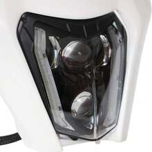 Dirt Bike Headlight LED With Turn Signals Universal Headlight Kit Light For Enduro Dirt Bike Motocross Supermoto ATV-White - Black - View 5