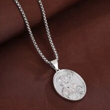 1pc Smooth Lady Mary Series Round Pendant Necklace For Women - Multicolor - View 26