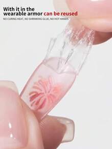 RS NAIL Removedor de gel de uñas para uñas postizas de 120ml, fácil de remover, gel de uñas sólido sin acetona, con esponja práctica y rápida, sin desperdicio, no daña las uñas, removedor profesional para uñas postizas