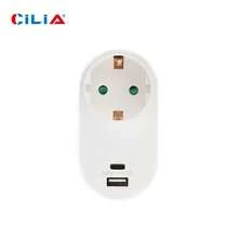 3-In-1 Wall Outlet Converter 3680W 250V With USB & Type-C | F-Type Socket | Space-Saving For Home & Travel | CE Certified - EU F Type Plug(220-240V) - View 4