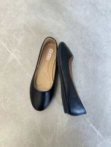 Versatile Minimalist Classic Elegant Fashion Flat Shoes - Black - View 5
