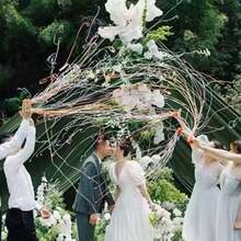 Bunte Schleifen zum Herumwerfen für Hochzeitszeremonien, Brautduschpartys, Geburtstags-Atmosphäre-Requisiten