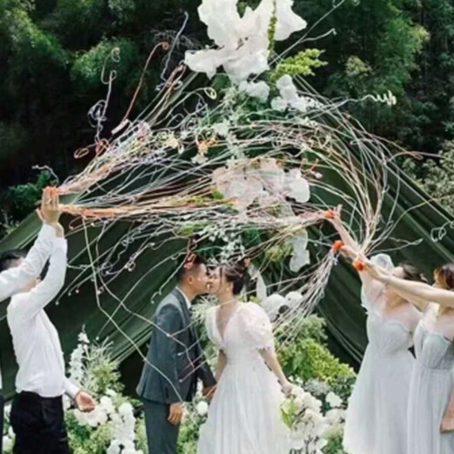 Bunte Schleifen zum Herumwerfen für Hochzeitszeremonien, Brautduschpartys, Geburtstags-Atmosphäre-Requisiten