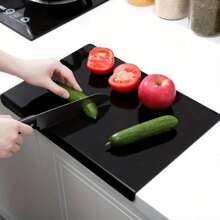 Cutting Board, Cutting Board, Kitchen Home Restaurant Non-Slip Acrylic Black Transparent Cutting Board, Countertop Protector Cutting Board, Fruit Cutting Board, Kitchen Utensils, Apartment Essentials