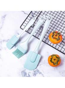 3 pièces Spatule à glaçage en silicone crème, outil de tartinage pour pain, gâteau, beurre, mixeur, pinceau huileux antiadhésif, accessoires de cuisson