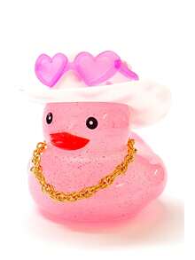 Vịt cao su cao bồi ô tô, trang trí bảng điều khiển vịt màu hồng cho phụ kiện trang trí xe hơi có mũ và kính hình trái tim, dây chuyền vàng (kiểu dáng và kích thước của súng là ngẫu nhiên), hoàn hảo làm quà tặng ngày lễ, đồ trang trí tiệc - Nhiều màu - Xem 22