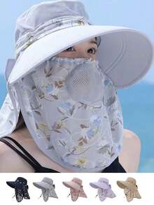 1/2 pièce Chapeau de pêche unisexe, chapeau de soleil de protection UV, convient pour le port quotidien, la pêche, la randonnée, les vacances - Style 1 - Voir 10