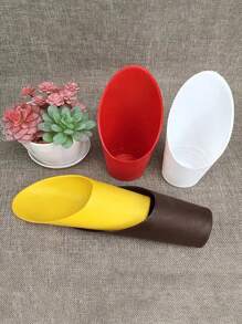 1pc Multi-Functional Durable Garden Potted Bucket Trowel, Pot Round Handle Soil Scoop, Succulent Plant Soil Shovel Garden Tool, Practical Garden Tool, Decorate Garden Tool, Can Be Used As Tool Storage Container,Multicolor Random