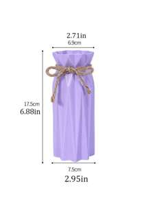 3pcs Minimalist Style Geometric Design Lace Up Decorative Vase With Tie Bow Bottle, Suitable For Modern Home Decor, Table Centerpiece, Bedroom Decor, Wedding Bridal Room, Holiday Party
