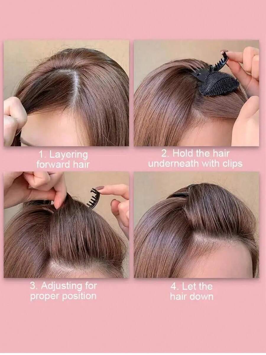 1pc Black Bangs Puffed Hair Volumizing Tool - Black - View 1