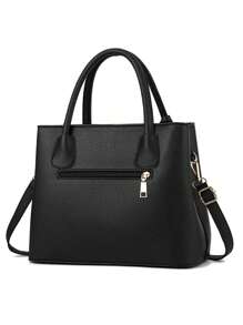 Minimalist Solid Color Women Handbag, Elegant Ladies Dual Handle Shoulder Tote Bag, Fashion Female Work Bag Crossbody Commuter Bag, Pendant Decor Classic Top Handle Shoulder Bag, Mother's Day Gift Suitable For Business Trip/Commute/Work/Office