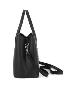 Minimalist Solid Color Women Handbag, Elegant Ladies Dual Handle Shoulder Tote Bag, Fashion Female Work Bag Crossbody Commuter Bag, Pendant Decor Classic Top Handle Shoulder Bag, Mother's Day Gift Suitable For Business Trip/Commute/Work/Office