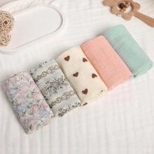 3/5 Pakken Baby Muslin Washandjes Voor Unisex Washandjesset Voor Baby Gezicht Lichaam Comfortabel En Zacht Voor Pasgeboren Baby's Kinderen Meisjes En Jongens