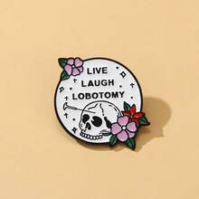 LIVE LAUGH LOBOTOMY Men Trâm Cài Áo Thời Trang Trang Trí Trâm Cài Áo Túi Huy Hiệu Trang Sức Quà Tặng 2025 Phong Cách Mới Ghim Cho Quần Áo Túi Charm Ba Lô Cho Trường Học Văn Phòng Phụ Kiện Áo Sơ Mi Áo Khoác Giáng Sinh Halloween Phụ Kiện Thu Đông, Thích Hợp Cho Thanh Thiếu Niên, Thanh Niên, Nam Giới, Thường Ngày, Ngoài Trời, Thể Thao, Kỳ Nghỉ, Quà Tặng Tốt Nghiệp, Sinh Nhật, Trang Phục Hàng Ngày Ghim Quần Áo Vui Nhộn Dễ Thương Quà Tặng Giáo Viên Quà Tặng Nam Ghim Túi - Nhiều màu - Xem 3