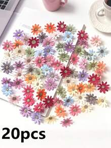 100pcs Artificial Silk Flower Decor Accessories For Headpieces, Wedding Corsage DIY Crafts