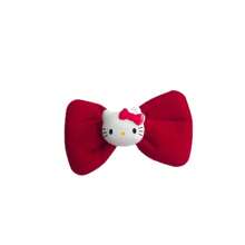 Sanrio (Authorized) New Sanrio 2 Pieces/Set Sanrio Cute Hello Kitty Bow Hair Clip Red Bow Hair Clip Classic Fashion Side Clip Elegant Cartoon Hair Clip Broken Hair Clip, Party Dress Accessories Party Gifts Wedding Gifts, Christmas Hair Accessories