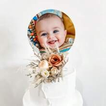 1 pieza Decoración impresa personalizada para tartas, decoración para tartas de fotos, decoración para tartas de boda, decoración para tartas de fiesta, adecuada para decoraciones de tartas de boda y de diversos tipos de fiestas