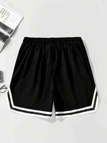Men's Fashion Letter & Cross Print Outdoor Sports Shorts