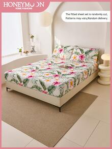 2/3 pièces Drap-housse imprimé floral, protège-matelas, housse de matelas pour lit, pour tous les formats de lit - simple, double, grand, queen. Poche profonde de 14 pouces/35 cm, lavable en machine, certifié Oeko-Tex - Multicolore - Voir 6