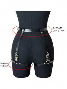 Women PU Leather Garter Belt Harness Gothic For Daily Clothing Matching Festival Party Accessories Adult Dating - Multicolor - View 7