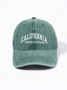 1 Washed Baseball Cap - Embroidered Baseball Cap With Animal Logo, Comfortable And Breathable Neutral Truck Cap, Retro And Suitable For Outdoor Leisure - A - View 5