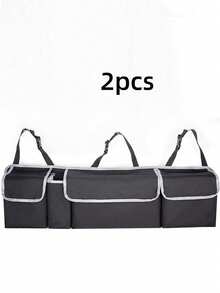 Car Trunk Storage Bag, SUV Hanging Backseat Storage Net Pocket, Multi-Functional Car Organizer Box Summer Storage Organizer Gift - Multicolor - View 11