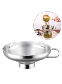 1PC Small Funnels For Filling Small Bottles 3 In 1 Stainless Steel Small Kitchen Funnel Set Transferring Essential Oils Liquid Fluid Spice Dry Ingredients Powder