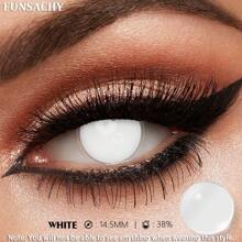 1 paio di lenti a contatto nere e bianche per cosplay di vampiro, per cosplayer di anime, lenti a contatto cosmetiche colorate e multicolori per uso annuale