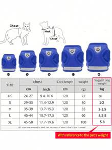 Pet Cat Dog Reflective Vest Harness & Leash Set, Includes Harness, Leash, Brush; Pet Outdoor Walking Harness & Foldable Food Bowl Set, Hassle-Free Travel