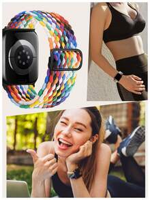 表带 Qimela 弹性单圈表带兼容 表带系列 11/SE 3/Ultra 3/42 毫米 44 毫米 45 毫米 46 毫米 49 毫米 /42 毫米 41 毫米 40 米 38 毫米，适合男女，1 2 3 4 5 6 7 8 10 9 Ultra SE 运动弹性透气尼龙编织腕带适用于手表系列 9 8 7 6 5 4 3 SE Ultra 2 1 - 彩色 - 查看 16
