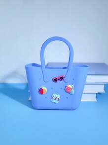 1 Pezzo Nuova Decorazione Vita Marina Borsa Tote In Silicone Cava, Borsa Genitore-Bambino Fai Da Te, Borsa Telefonica Forata, Borsa Da Spiaggia, Borsa A Mano, Borsa Maternità, Adatta Per Uscite