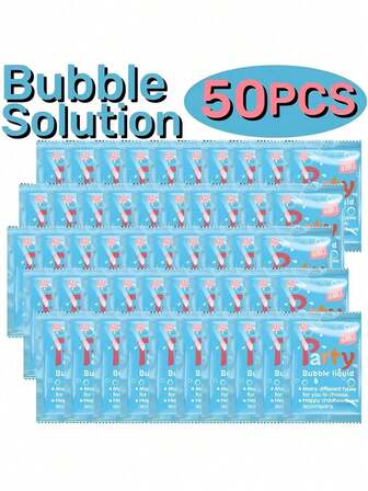 10ml Pack Concentrated Bubble Refill Solution (1:4 Ratio) For Bubble Machine, Wand, Gun, And Blower Toys For Kids And Adults.10pcs 10ML Packaged Concentrated Bubble Refill Solution (1:4 Dilution) For Kids And Adults To Use With Bubble Machine, Bubble Wand, Bubble Gun, And Hair Dryer