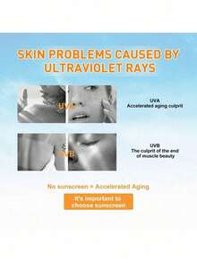 50ml Crema protectora solar hidratante resistente al agua y al sudor con SPF50+, protección poderosa, todo el año - Blanco - Ver 3