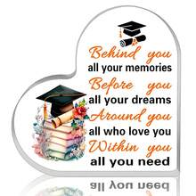 1pc Acrylic Graduation Gift Decoration With Grid Pattern, Perfect Gift For 2025 College Graduates, Best Friends And Classmates,Best Grad Gifts, Graduation Party Favors - Transparent - View 12