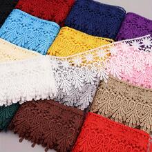 1 Yard Venetian Lace Trim, Available In White, Red, Black, Beige, Brown, Gold, Yellow, Gray, Navy Blue, Blue, Green, Purple, Tan And Dark Brown, Suitable For Sewing Crafts And Clothing Decoration - Multicolor - View 2