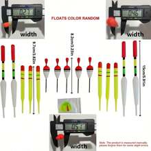 1 conjunto de indicadores de isca de pesca: adequado para flutuadores deslizantes para robalo, truta, salmão, etc. - perfeito para pesca em água salgada e doce, sem bateria