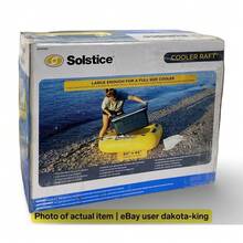 Floating Cooler Raft/ Cooler Tube Float, Fits Full Size Ice Chest + Cupholders - Yellow - View 6