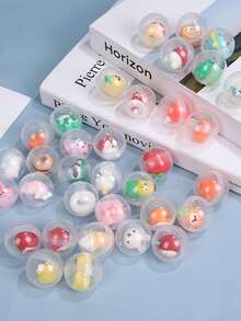 25/50 件混合迷你娃娃，袋装，非常适合口香糖机、庆祝赠品和神秘奖励、圣诞派对神秘礼物、玩具和节日礼物。 - 彩色 - 查看 9