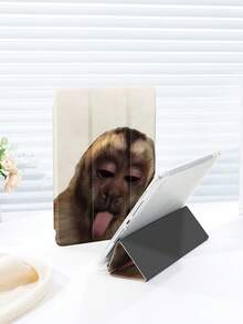 Expression 1pc Monkey Pattern Tablet Protective Case, Compatible With IPad 10.2 Inch, IPad Pro 11 2021/2020/10th Gen/Mini4/5/6, Galaxy Tab A8 10.5 Inch 2022, Matepad 10.4/Tab, With Pencil Slot, Anti-Drop, Tablet Stand - Multicolor - View 4