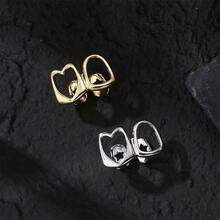 THATBOY 1PC/2PCS/4PCS/SET 18K Golden Plated Hollow Out Double Heart Grill, Everyday Wear Jewelry Teeth Grill, Dental - Multicolor - View 13