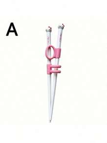 Sanrio 1PC/2PCS/Set Sanrio Kuromi's New Cute Learning Chopsticks With Melody Design, A Lovely Addition To Your Tableware Collection,School Supplies