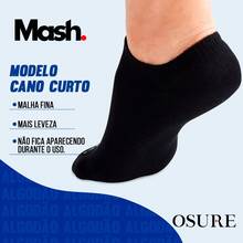 Kit 10 Pairs Mash Socks Short Low Cut Sock Sport Cotton Men's Women's Gym Original - 彩色 - 查看 6
