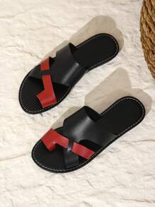 Women's Handmade Soft Comfortable Slippers, Fashionable Casual Slip-Resistant Durable Flat Open Toe House Slippers