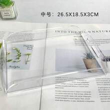 Transparent Acrylic Tray, Desktop Home Living Room Fruit Plate, Cosmetic Storage Organizer, Square Acrylic Vanity Tray, Jewelry Storage Plate - Transparent - View 3