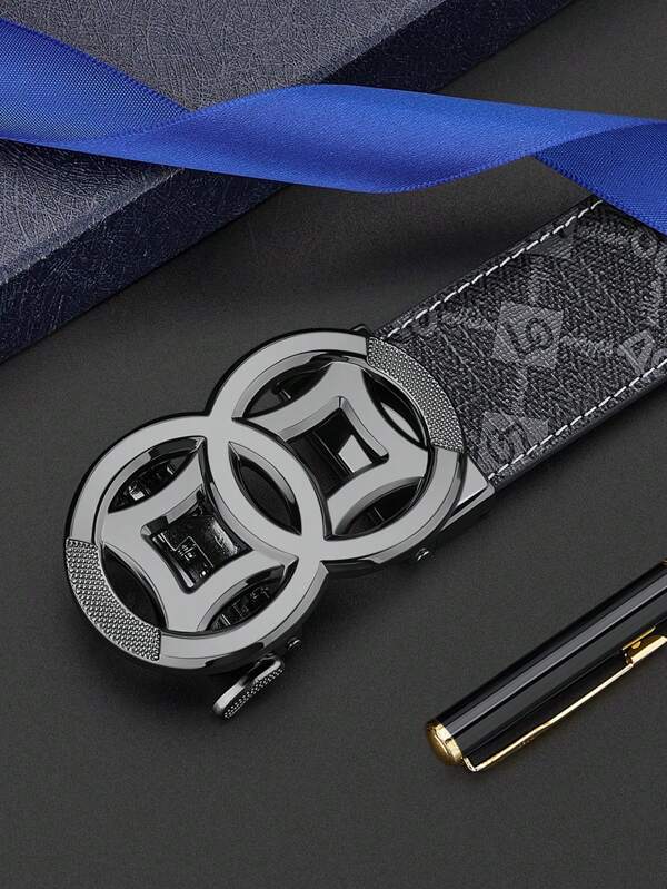 WilliamPOLO WilliamPOLO Men's Automatic Buckle Latest Design Belt, Middle-Aged Gentleman Gift, Practical For Boyfriend [Wealthy And Prosperous]