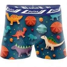 Kit 5 Cuecas Box Criança Boxer Infantil para crianças Desenho Com Forro de Algodão - Multicolorido - Visão 6